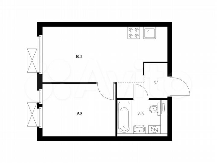 1-к. квартира, 32,7 м², 26/33 эт.