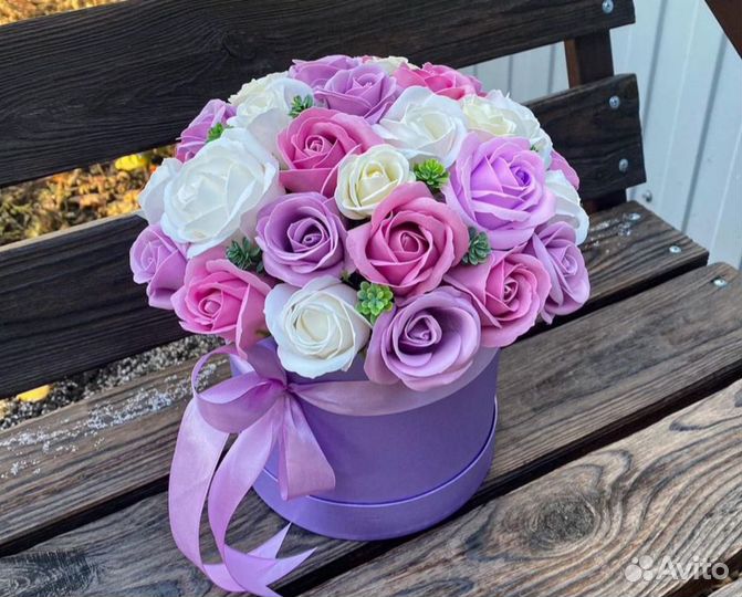 Букет из мыльных роз
