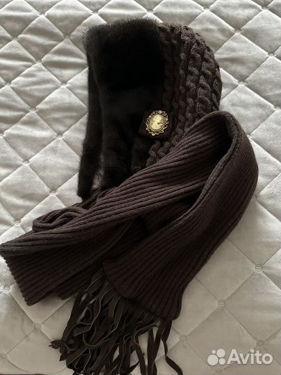 Шапка зимняя норковая женская