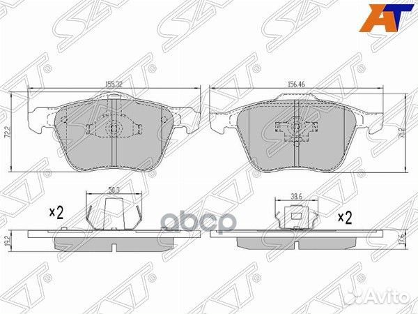Колодки тормозные перед volvo XC90/S60/S80/V70