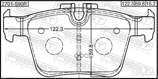 Колодки тормозные задние volvo XC90 2015