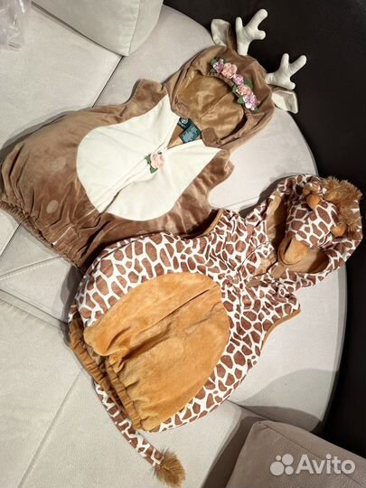 Костюм олененка и жирафа 1-3года прокат
