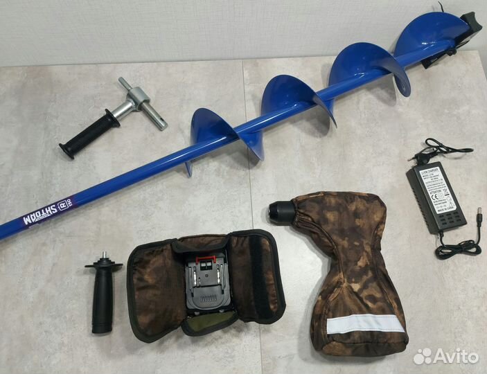 Комплект для ледобура Ludyvi 6Ah + Шнек Тонар 150R