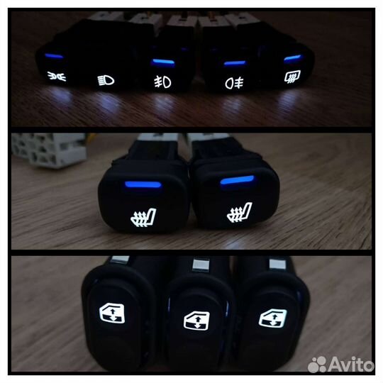 Кнопки с пересветом Ваз 2114