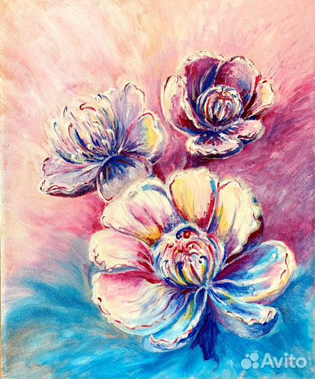 Картина на холсте «Цветение». Подарок - украшение