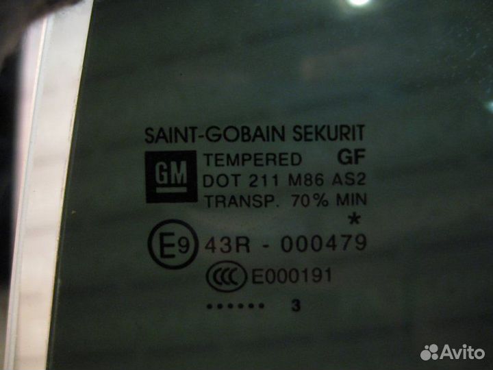 Стекло двери (форточка) заднее левое Opel Corsa