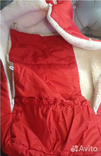 Конверт зимний на овчине в коляску