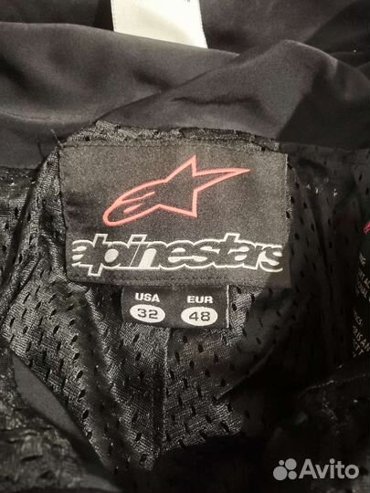 Кожаные мотоштаны alpinestars, size 48