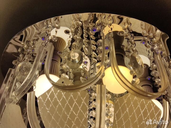 Люстра потолочная бу стеклянная