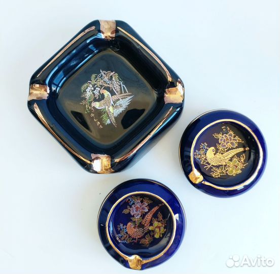 Пепельница цветное стекло СССР Japan Pinar