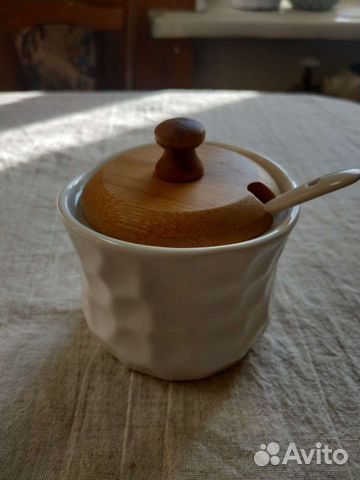 Сахарница керамическая с ложкой