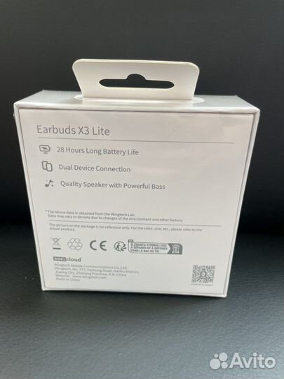 Беспроводные наушники honor earbuds x3 lite