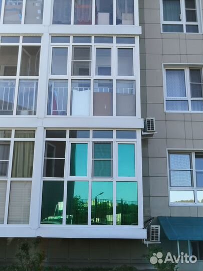 Пленка на окна зеркальная от солнца тонировка зеле