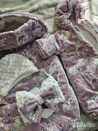 Конверт на выписку для девочки осень, зима