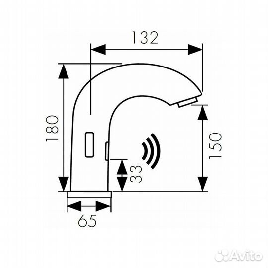 38421 Смеситель kaiser Sensor для раковины