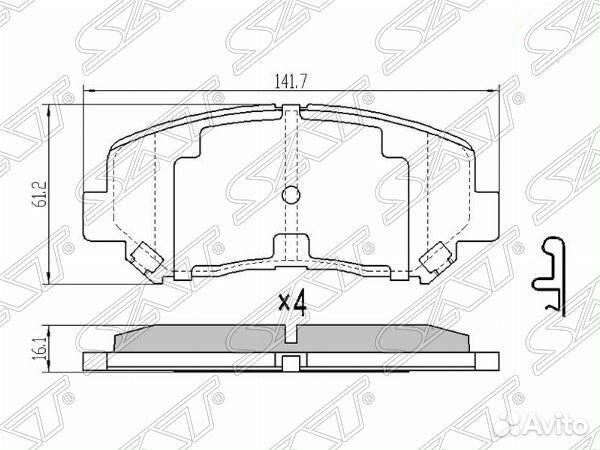 Колодки тормозные перед mazda CX5 11