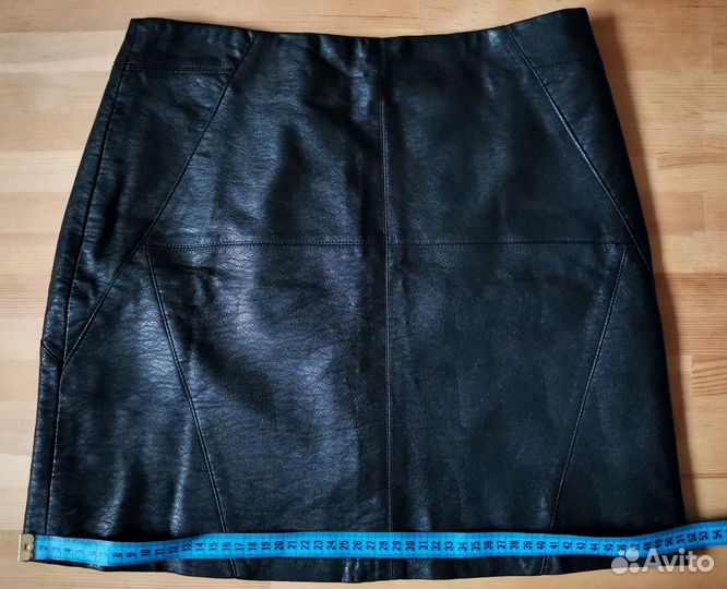 Юбка H&M черная экокожа
