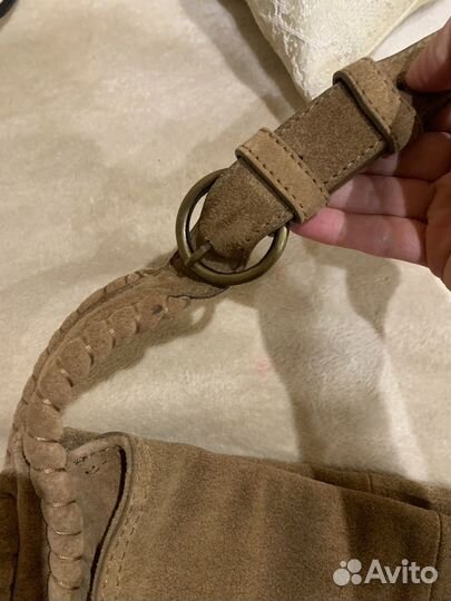 Сумка замшевая коричневая