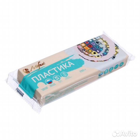 Пластика - полимерная глина, 250 г, телесный светл