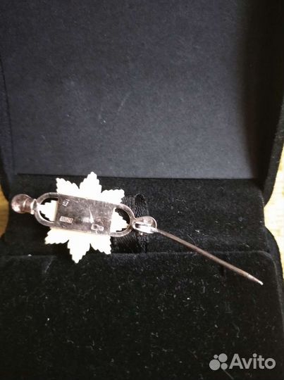 Старинная брошь серебро