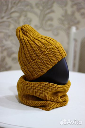 Комплект шапка и снуд женский