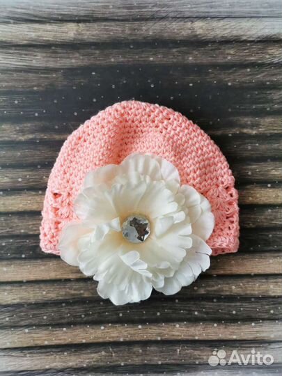 Шапочка для новорожденной девочки, младенца для фо