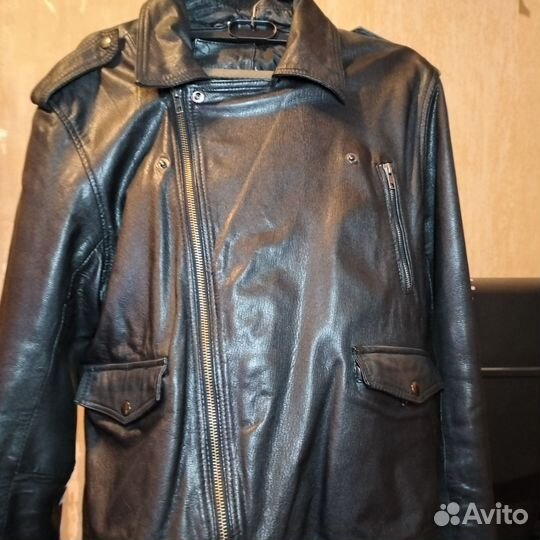 Кожаная куртка косуха мужская