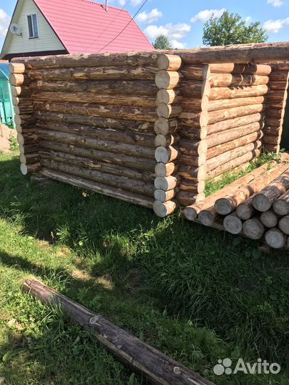 Сруб бани 3.5на3.5 с выносами предбанника 3 м