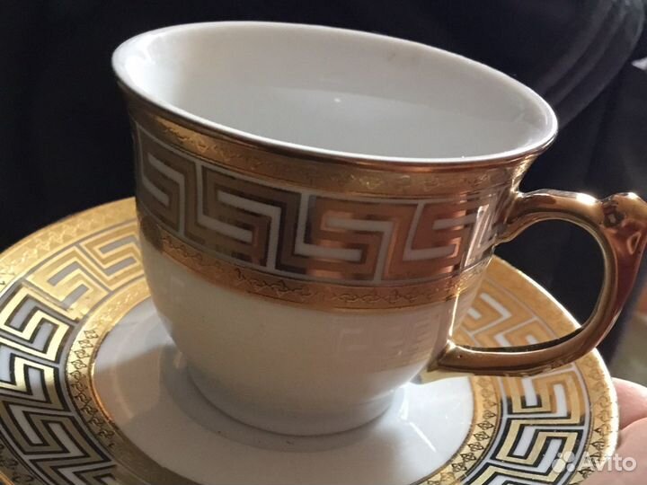 Кофейные чашки фарфор 5 шт. С блюдцами
