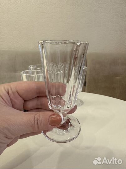 Хрустальные рюмки - лафитники 40 мл новые