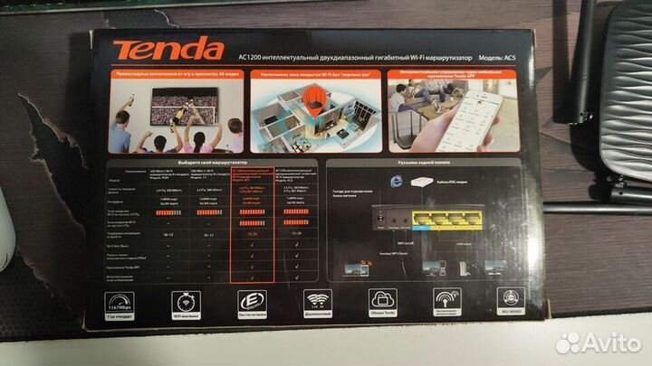 Wifi Роутер Роутер Tenda AC1200