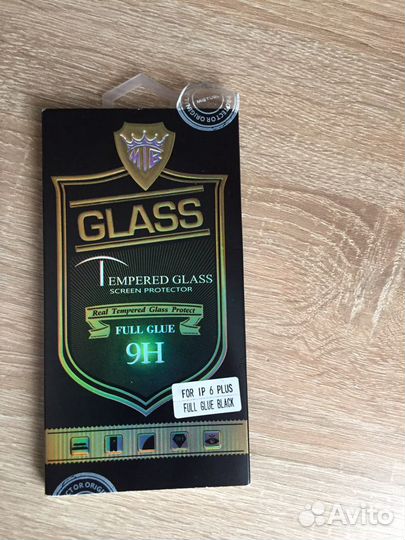 Защитное стекло iPhone 6 plus черное