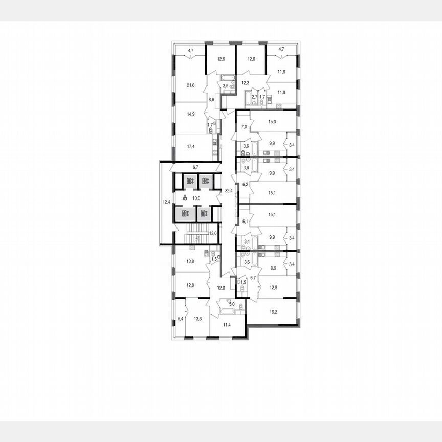 Квартира-студия, 38,8 м², 12/25 эт.