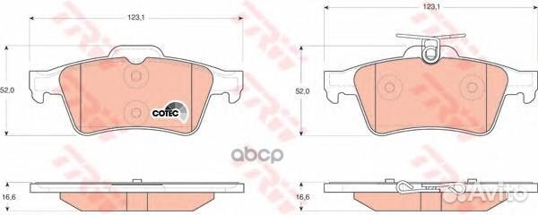 Колодки задние ford focus II, mazda 3 (BK, BL)