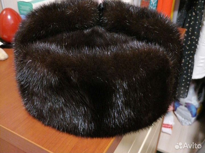 Норковая шапка мужская ушанка
