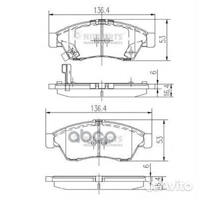 J3608024 Колодки тормозные suzuki liana 02 пер