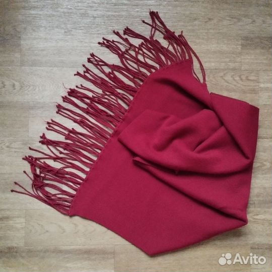 Палантин шерсть Женский Бордо