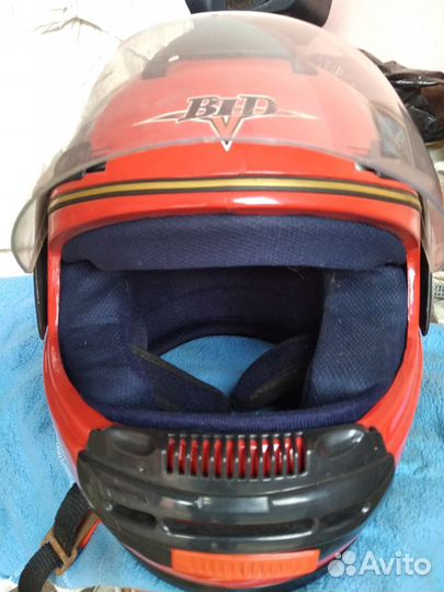 Мотошлем (интеграл) BLD Red Black