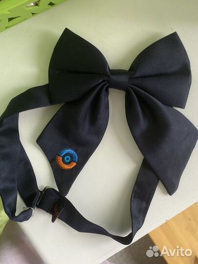 Бантик школьный синий для девочки