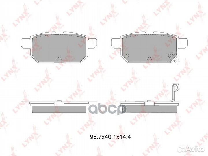 Колодки тормозные дисковые зад BD7314 lynxauto