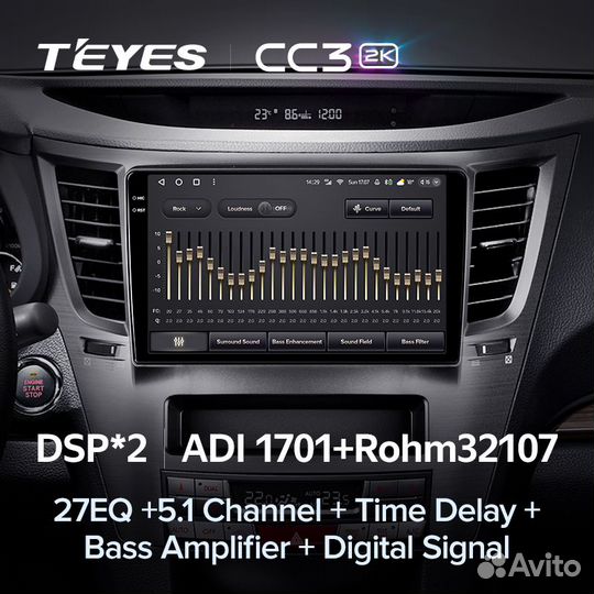 Магнитола Teyes CC3 2K 6/128 Subaru Legacy BR