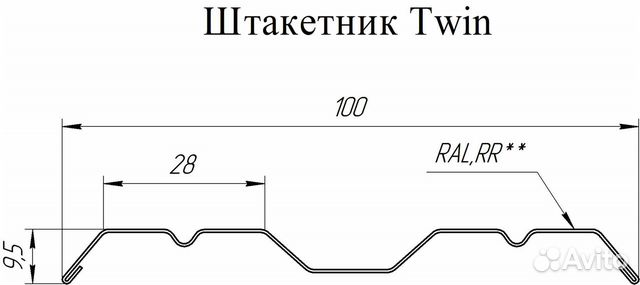 Штакетник Twin