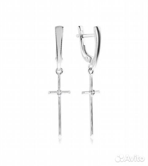 Серьги серебро 925 пробы