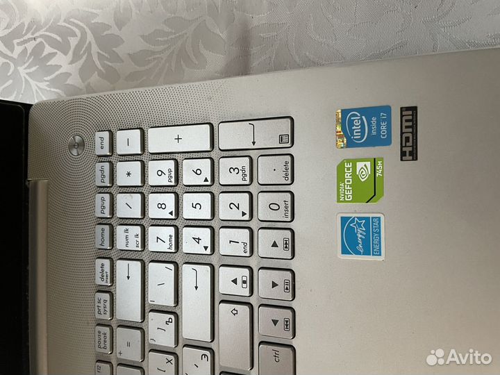 Ноутбук asus на запчасти