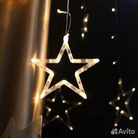 Гирлянда штора 3 метра новая