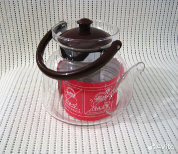 Чайник жаропрочное стекло. новый
