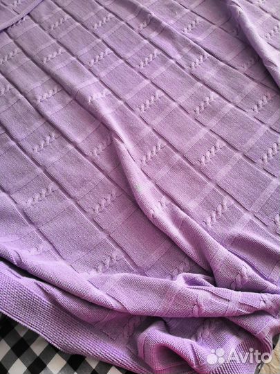 Плед покрывало вязаный