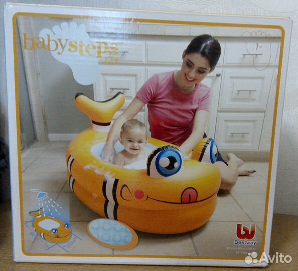 Новый, надувной, бассейн-ванночка