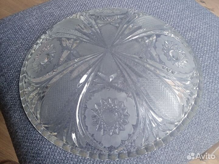 Ваза для фруктов хрустальная