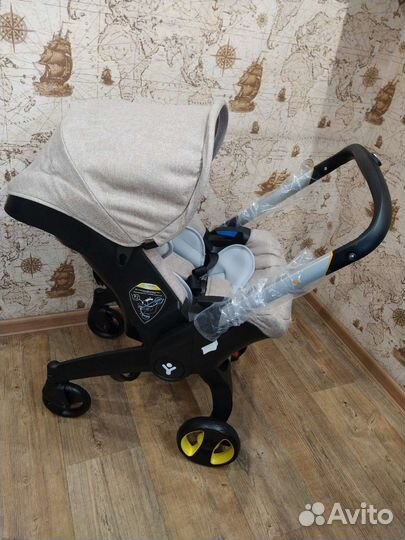 Коляска автолюлька foofoo новая (бежевый)